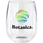 Custom Symglass 12oz Clear Stemless Wine Glass - 1