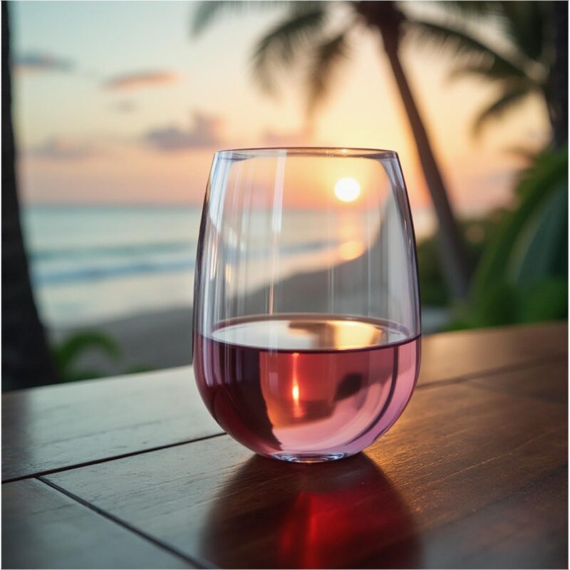 Custom Symglass 12oz Clear Stemless Wine Glass - 5