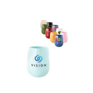 Custom Symglass 12oz Colored Stemless Wine Glass