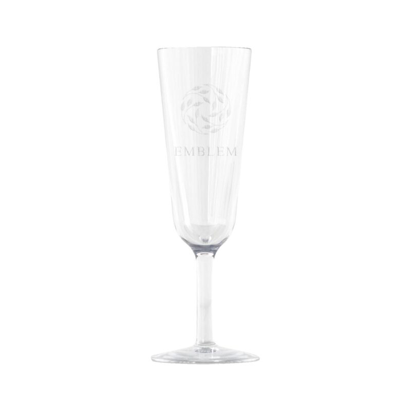 Custom Symglass 7oz Clear Champagne Flute